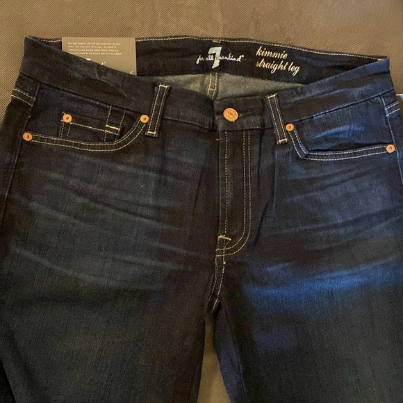NWT 7 For All Mankind Kimmie Signature Straight With Contour Waist, 32, flawless - Picture 5 of 6